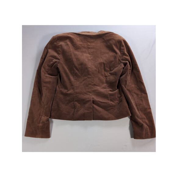 Y2K Doki Geki Brown Corduroy Blazer Jacket Womens Sz S Korea 2 Button Vintage - Picture 7 of 7